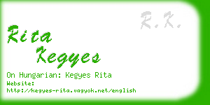 rita kegyes business card